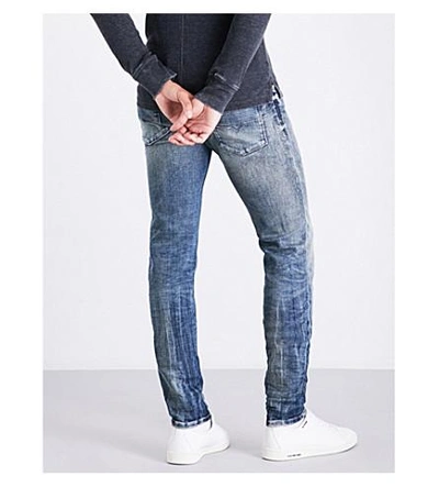 Shop Diesel Sleenker Slim-fit Skinny Jeans In Light Wash Blue