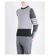 THOM BROWNE FUN MIX KNITTED CASHMERE SWEATER