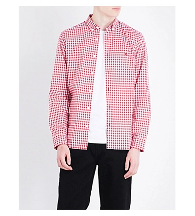Burberry Stopford Gingham-print Regular-fit Cotton Shirt In Parade Red