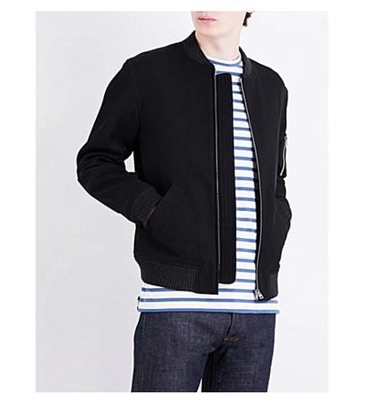 Shop Apc Felix Cotton Jacket In Noir Lzz