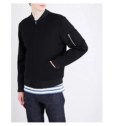 Shop Apc Felix Cotton Jacket In Noir Lzz