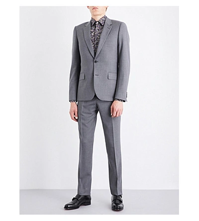 Paul Smith Soho-fit Wool Travel Suit In Charcoal Grey