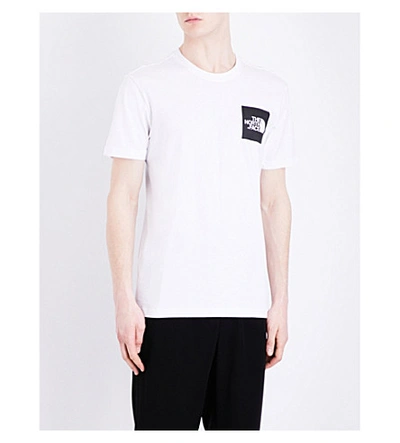 The North Face Logo-print Cotton-jersey T-shirt In Tnf Wh/tnf Bl