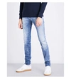 DIESEL Sleenker distressed skinny mid-rise stretch-denim jeans