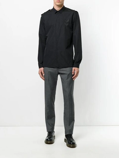 Shop Neil Barrett Arrow Shirt In Black