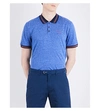 Ted Baker Fore Marl Cotton-blend Polo Shirt In Bright Blue
