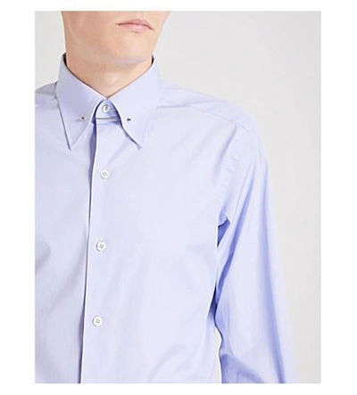 Shop Tom Ford Slim-fit Cotton Shirt In Lt Blue