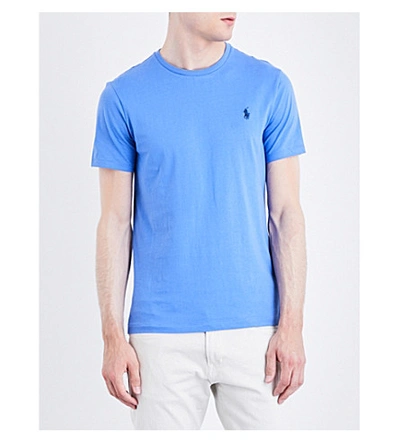 Polo Ralph Lauren Pony Motif Cotton-jersey T-shirt In Scottsdale Blue