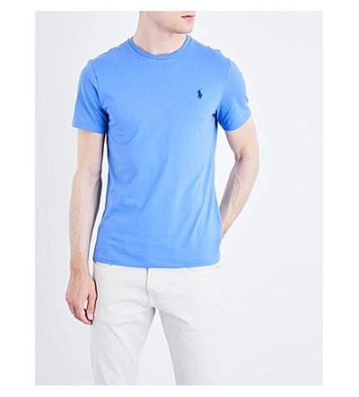Shop Polo Ralph Lauren Pony Motif Cotton-jersey T-shirt In Scottsdale Blue