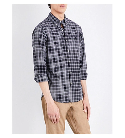 Polo Ralph Lauren Slim-fit Checked Cotton Shirt In 1786 Black/whit