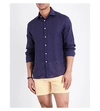 Frescobol Carioca Regular-fit Linen Shirt In Midnight Blue