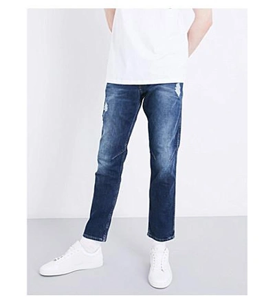 Shop Calvin Klein Slim-fit Skinny Mid-rise Jeans In Blue Dest