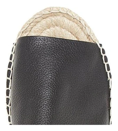 Shop Dune Lucindie Leather Espadrille Sandals In Black-leather