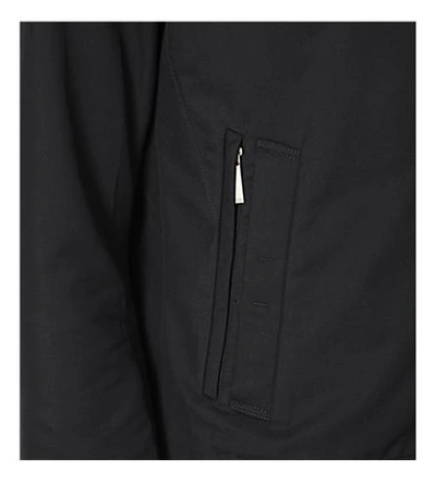 Shop Hugo Boss Leisure Cotton-blend Jacket In Dark Blue