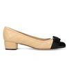 FERRAGAMO Vara quilted leather heeled courts