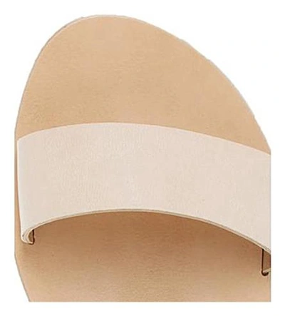 Shop Dune Logo - Cork Sole Flatform Sandal In Rose Gold-leather