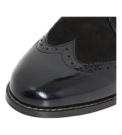 Shop Dune Foxxy Leather Brogues In Black-leather Mix