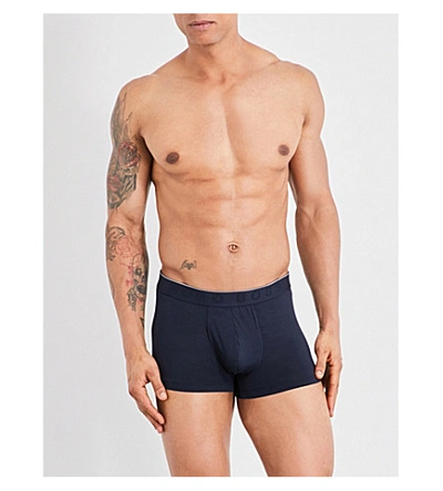 Hugo Boss Seacell Stretch-jersey Boxers In Dark Nvy