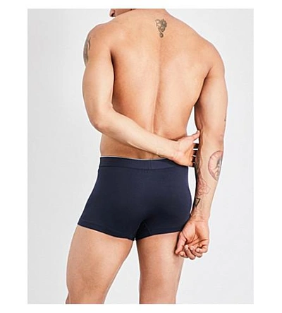 Shop Hugo Boss Seacell Stretch-jersey Boxers In Dark Nvy