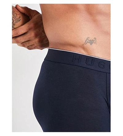 Shop Hugo Boss Seacell Stretch-jersey Boxers In Dark Nvy