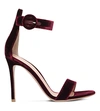 GIANVITO ROSSI Portofino 105 velvet heeled sandals