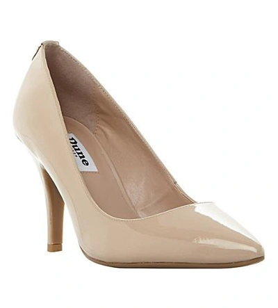 Shop Dune Aeryn Slip-on Patent-leather Court Shoes In Nude-patent
