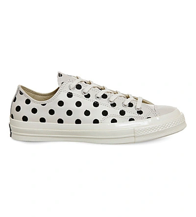 Converse All Star Ox 70s Leather Low-tops In Parchment Polka Dot