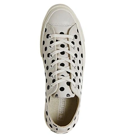 Shop Converse All Star Ox 70s Leather Low-tops In Parchment Polka Dot
