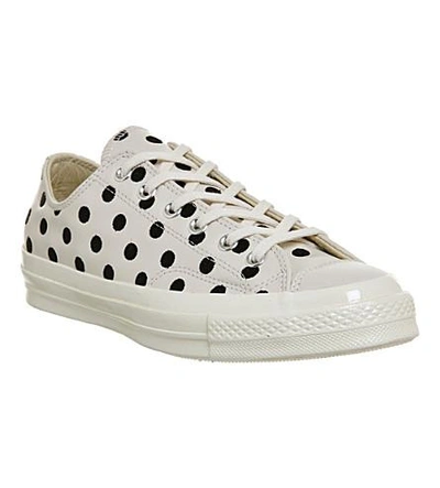 Shop Converse All Star Ox 70s Leather Low-tops In Parchment Polka Dot