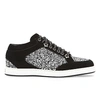 JIMMY CHOO Miami leather and glitter trainers