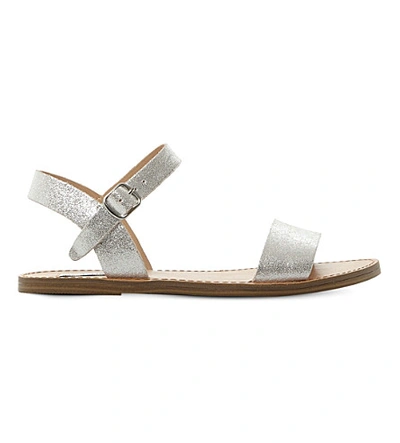 Steve Madden Kondi Two-part Sandals In Silver-leather