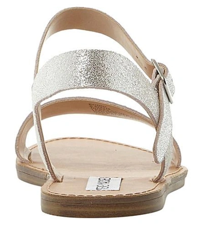 Shop Steve Madden Kondi Two-part Sandals In Silver-leather
