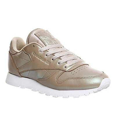 Reebok Classic Leather Trainers In Champagne Pearlised | ModeSens