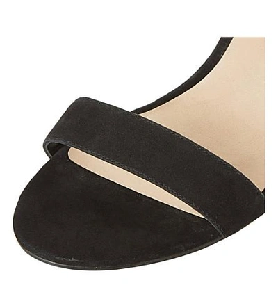 Shop Dune Isobel Nubuck Sandals In Black-nubuck