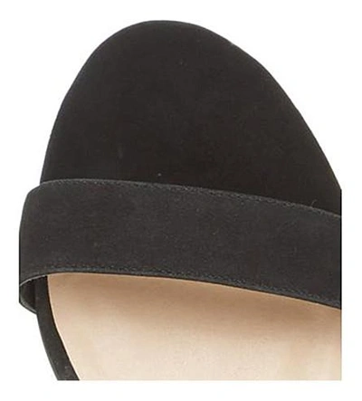 Shop Dune Isobel Nubuck Sandals In Black-nubuck