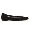 DUNE Bonnee scallop-trim suede court shoes