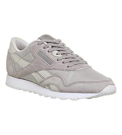 Shop Reebok Classic Nylon Suede Trainers In Intuition X Face