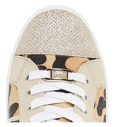 Shop Dune Egypt Leather Sneakers In Leopard-pony