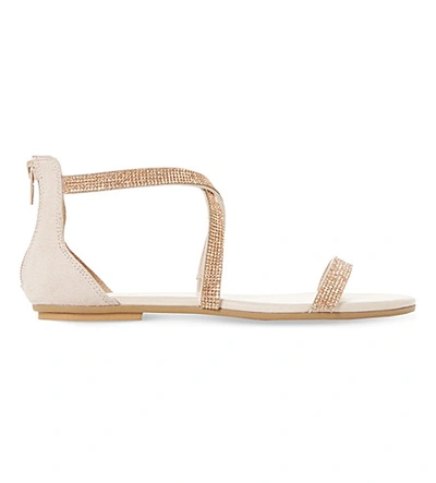 Dune Niftey Cross Strap Sandals In Blush-synthetic