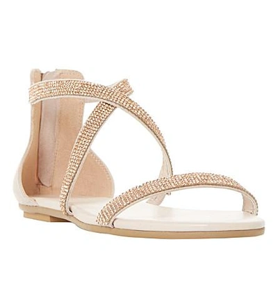 Shop Dune Niftey Cross Strap Sandals In Blush-synthetic