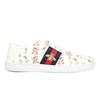 GUCCI NEW ACE FLORAL AND BEE LEATHER SNEAKERS