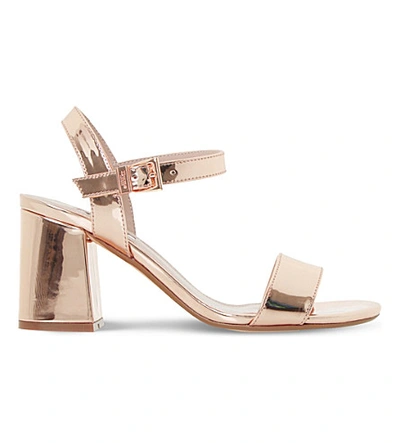 Dune Mylow Metallic Sandals In Rose Gold-metallic