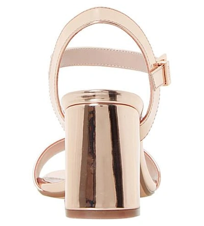 Shop Dune Mylow Metallic Sandals In Rose Gold-metallic