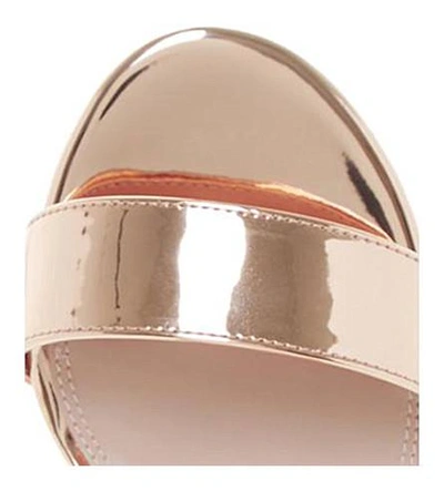 Shop Dune Mylow Metallic Sandals In Rose Gold-metallic