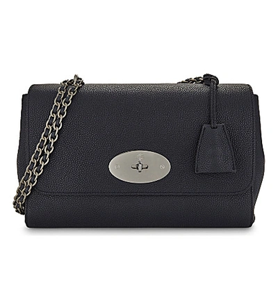 Mulberry Lily Croc-embossed-leather Shoulder Bag In Midnight