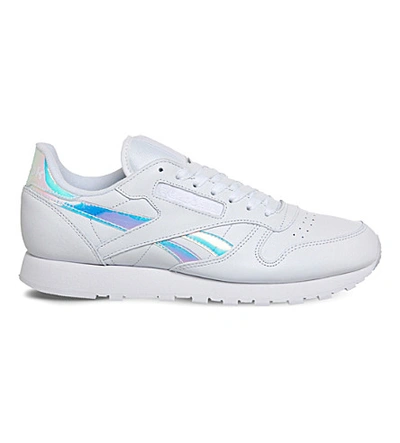 Reebok Classic Leather Trainers In White Iridescent