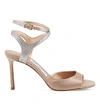 JIMMY CHOO Helen 85 satin and glitter heeled sandals
