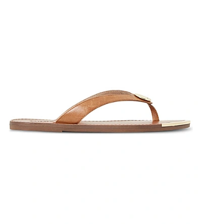Dune Lagos Leather Sandals In Tan-leather
