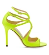 JIMMY CHOO Lang 100 patent-leather heeled sandals