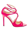 JIMMY CHOO Lang 100 patent-leather heeled sandals